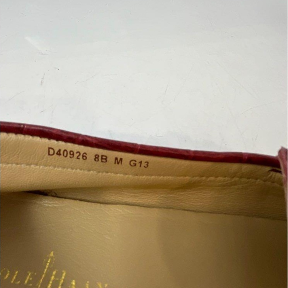 Cole Haan Red Leather Driving shoes Leather Size 8 - Picture 7 of 7